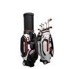 Bolsa de golfe retrátil à prova d'água multifuncional com roda em preto e branco frio