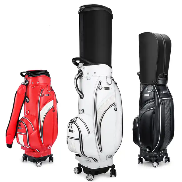Bolsa de golfe bolsa de golfe de couro personalizada com roda