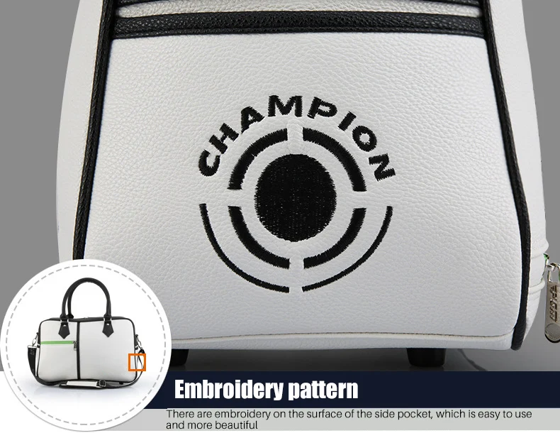 Ladies Fashion impermeável PU Golf Boston Bag